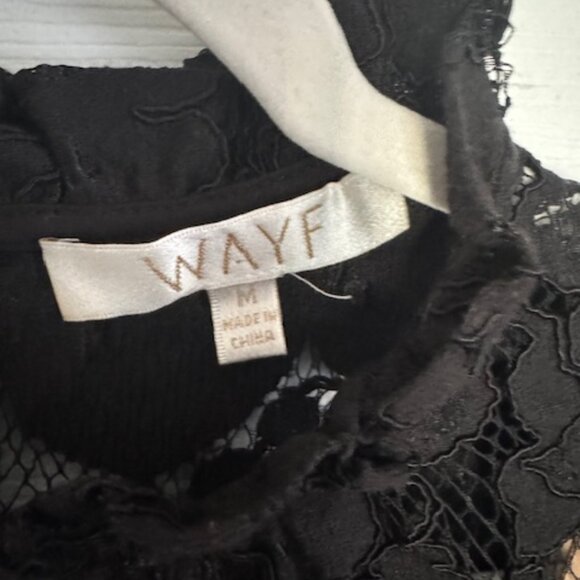 WAYF Erika Puff-Sleeve Lace Top, Size Medium - Like New Condition - Picture 6 of 10